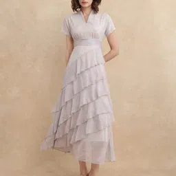 RAREISM Print A-Line Midi Dress-image-4