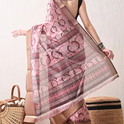 Moda Rapido Women Abstract Printed Saree With An Unstitched Blouse Piece image 3