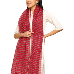 URBAN KANYA Leheriya Printed Gotta Patti Cotton Dupatta image 2