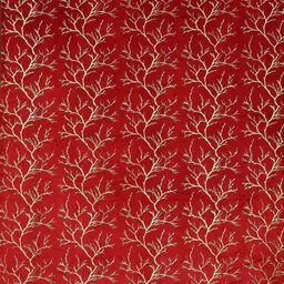 Galaxy Home Decor Maroon 2 Pieces Floral Room Darkening Long Door Curtain image 2