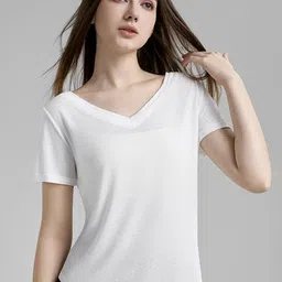 LULU & SKY Women V-Neck Short Sleeves Sporty T-Shirt-picture-39