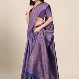 AMRUTKALA SAREES Woven Design Zari Banarasi Saree image 4