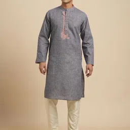 Arch element Men Striped Thread Work Kurta-picture-13