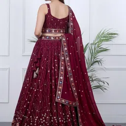 Jomso Embroidered Sequinned Ready to Wear Lehenga & Blouse With Dupatta image 4