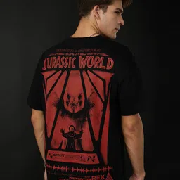 The Souled Store Jurassic World Printed Pure Cotton Oversized T-shirt image 1