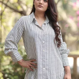 Svamsa Printed Long Sleeves Shirt With Palazzo image 4