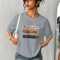 SZN Women Typography Printed Drop-Shoulder Sleeves T-shirt-picture-45