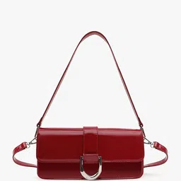 Kazo Buckle Detail Structured One Handle Detachable Sling Strap Shoulder Bag-picture-35