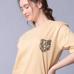 Lazy Lush Unisex Pack of 2 Graphic Printed Pure Cotton Oversized T-shirts image 3