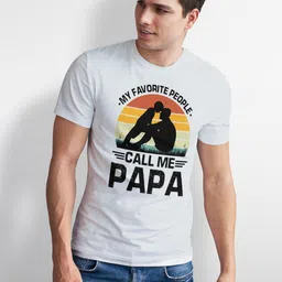 Seekbuylove My Favorite People Call Me Papa Printed Pure Cotton Bio Finish T-shirt-picture-22