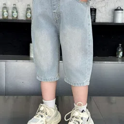 StyleCast x Revolte Boys Regular Fit Mid-Rise Denim Shorts image 4