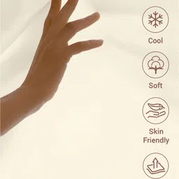 PIZUNA LINENS Off White Pure Cotton 400 TC Double Bedsheet Set 2.28 m x 2.54 m image 2