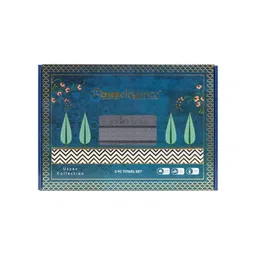 home elegance by mytrident HOME ELEGANCE Grey 3 Pieces Cotton 400 GSM Towel Set image 2