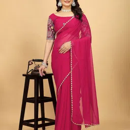 K 5 Fashion Embroidered Pure Georgette Saree-picture-34
