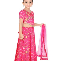 Pragya Exclusive Girls Printed Thread Work Ready to Wear Lehenga & image 5