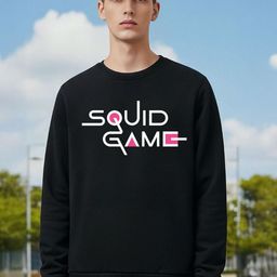 MaverIQ Men Squid Game Typography Printed Round Neck Full Sleeve Sweatshirt-picture-47