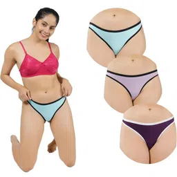 ORLIZEA Pack of 3 Women Low-Rise Cotton Blend Thongs-image-92