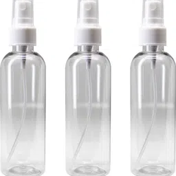 Transparent Plastic Empty Refillable Reusable Fine Mist Spray Bottle with Dust Cap 100 ml Spray Bottle-image-0