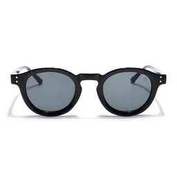 Eyejack Unisex Black Lens & Black Round Sunglasses with image 2