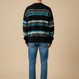 HERE&NOW Men Striped Pullover image 5