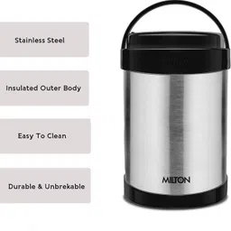 milton Royal 4 Stainless Steel Containers with 600 ml Each, 4 Containers Lunch Box image 4