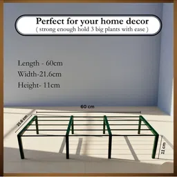 HOMZY DECOR 3-Pcs Black Anti-Rust Planter Stand image 4