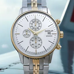 QORUM INDIA Men Dial Stainless Steel Bracelet Style Straps Analogue Watch G108-Ivory White-picture-14