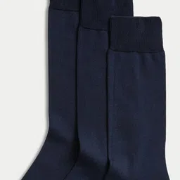 Marks & Spencer Men Pack Of 3 Cotton Knee-Length Socks image 2