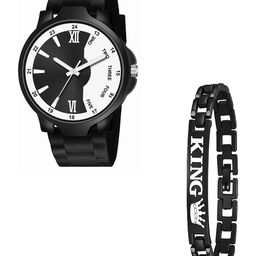 CSAMON Men Analogue Watch With Bracelet 3Kan 1002BLK NEW PU K Bracelet-picture-29