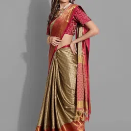 Shriyangan Woven Design Zari Art Silk Handloom Kanjeevaram Saree-picture-10