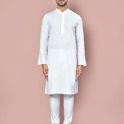Arihant Rai Sinha Men Striped Thread Work Kurta-picture-27