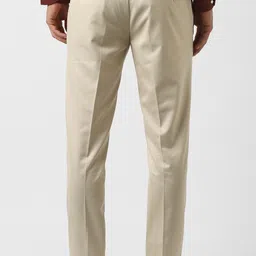 van heusen Men Slim Fit Cream Polyester Trousers image 3