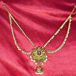 VAGHBHATT Women Artificial Beaded Bridal Jada Billa Hair Jada Hair Accessory With Earchain-picture-15