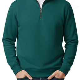 Try This Men Solid High Neck Pullover Sweatshirt-picture-41