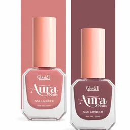 GLAM21 Pack of 2 Bare Maroon Aura Nails Lacquer High-Shine Nail Enamel 10ml each-picture-37