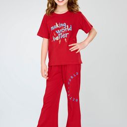 Zeyo Girls Printed Night suit-picture-29