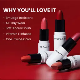Shopaarel Velvet Fusion Matte Lipstick - 3.4 g - Bold 01 image 2