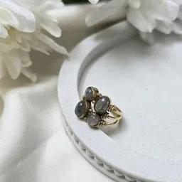 Studio Anviksha Rhinestone-Studded Adjustable Finger Ring image 3