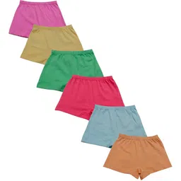 Red Rose Girls Pack of 6 Graphic Printed Regular Fit High-Rise Shorts image 3