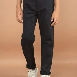 Crimsoune Club Boys Printed Smart Slim Fit Chinos Trousers-picture-37