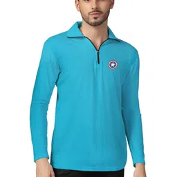 Blisstone Men Brand Logo Captain America Printed Polo Collar T-shirt-picture-24