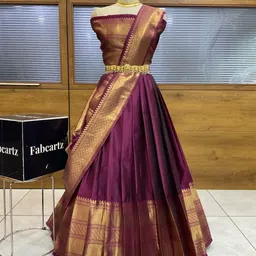 shree creation Solid, Self Design Semi Stitched Lehenga Choli-picture-13