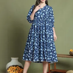 KALINI Floral Print A-Line Dress-picture-16