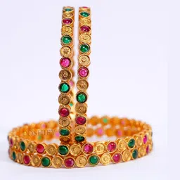 poshify Luxury Gold Plated Pure Brass Bangles 2220-1967 Stylish Traditional Bangle-picture-21