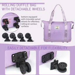 aaron inc Purple Men & Women Sling Bag Expendable Sling Bag With Wheel for Travel Large Capacity Foldable Bag^ image 4