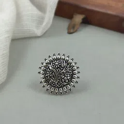 NAMAN ARTS Oxidised Adjustable Skin-Friendly Finger Ring-picture-24