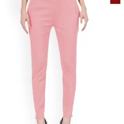 SRISARAS Women Pack of 2 Slim Fit High-Rise Trousers-image-6