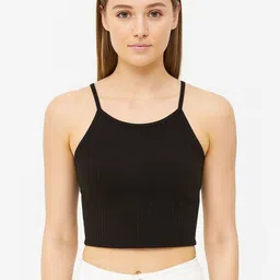 PUERY Women Shoulder Straps Sleeveless Tank Crop Top-picture-19