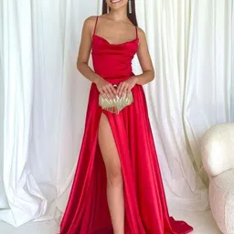 KPOP Women Solid Shoulder Straps Maxi Dress-picture-18