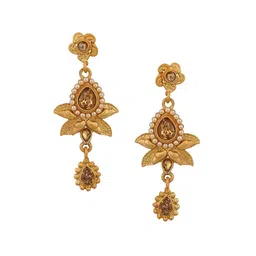 anouk AnoukGold-Plated Stone Studded & Beaded Jewellery Set image 2